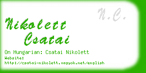 nikolett csatai business card